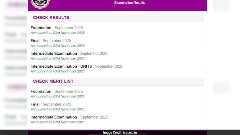ICAI CA January 2026 Result: Check Inter, Foundation Merit List Download Link, Release Timings