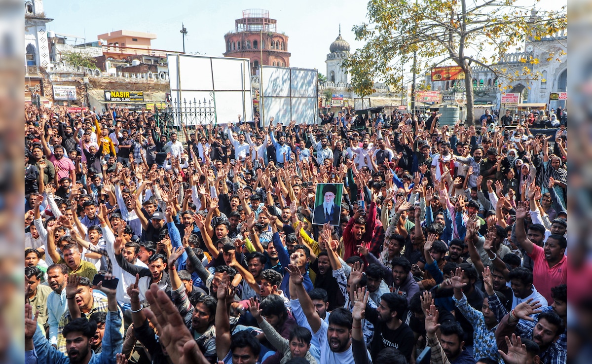 Khameneis killing has also sparked protests in Lucknow and other parts of the country