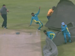 Strong Wind Knocks Over Pakistan Super League Groundstaff In Lahore. Watch