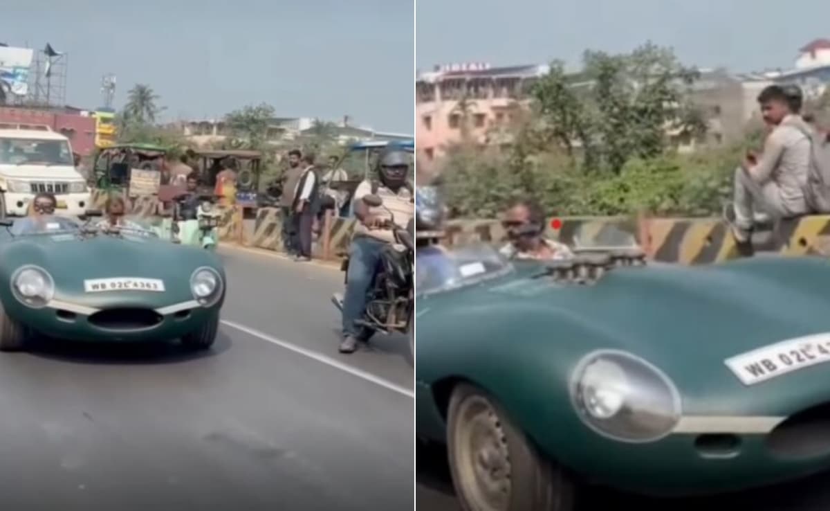 पश्चिम बंगाल की सड़क पर दौड़ी 1957 की Jaguar XKSS, दुनिया की रेयर क्लासिक स्पोर्ट्स कारों में से है एक, देखें वीड‍ियो