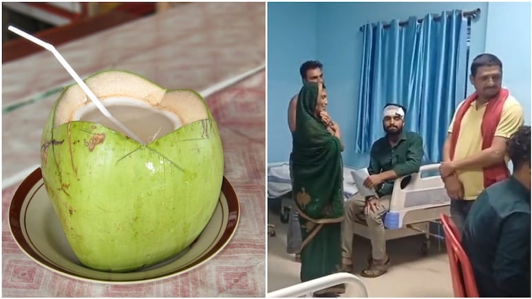 50 रुपये के नारियल में पानी कम निकला तो बीच बाजार में मच गया तांडव, 10 लोग लहूलुहान