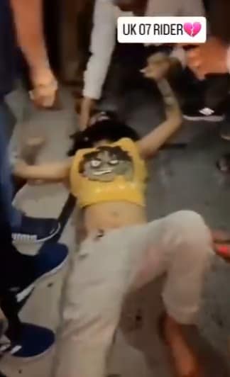 हादसे में घायल अनुराग डोभाल.