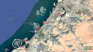 Map: Iran's Strikes On 5 Key Sites In Dubai