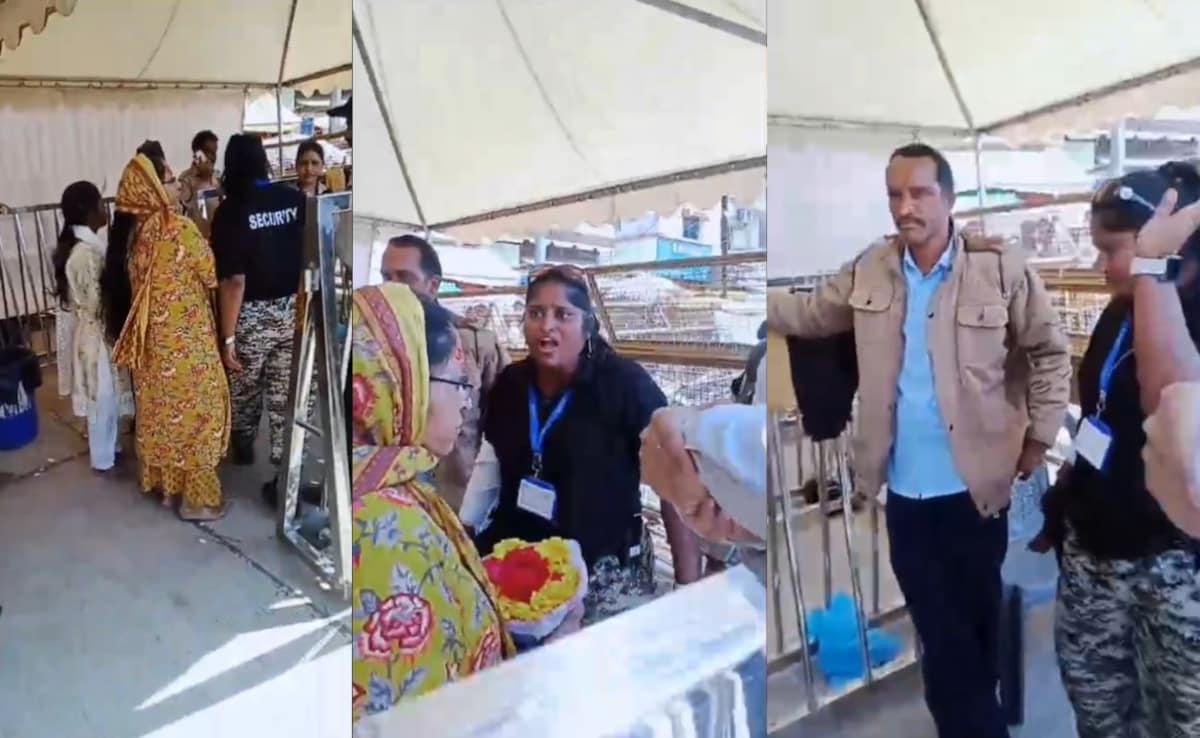 महाकाल मंदिर में लेडी गार्ड और श्रद्धालु के बीच विवाद: गेट नंबर एक से एंट्री को लेकर दीं गालियां, झूमाझटकी की; वीडियो वायरल