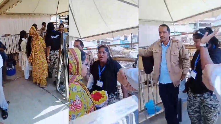 महाकाल मंदिर में लेडी गार्ड और श्रद्धालु के बीच विवाद: गेट नंबर एक से एंट्री को लेकर दीं गालियां, झूमाझटकी की; वीडियो वायरल