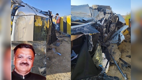 ग&zwj;िर&zwj;िराजजी के दर्शन करने जा रहे शकुन ग्रुप के एमडी की हादसे में मौत, दिल्ली-मुंबई एक्सप्रेसवे पर टकराई BMW