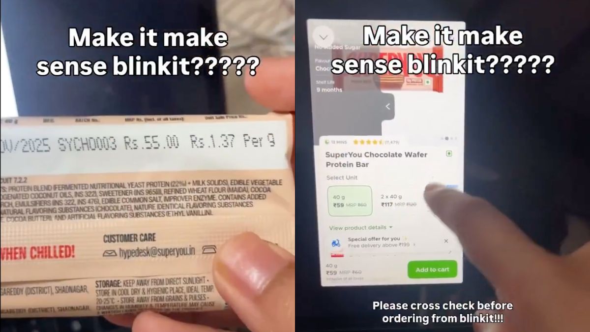 Rs 55 On Pack, Rs 60 On App - Video Calls Out MRP Mismatch On Blinkit, Viewers Share Similar Experiences