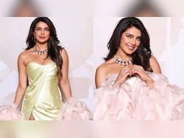 Pics: Priyanka Chopra Turns Heads In Strapless Pale Green Gown At Bvlgari Event In Milan