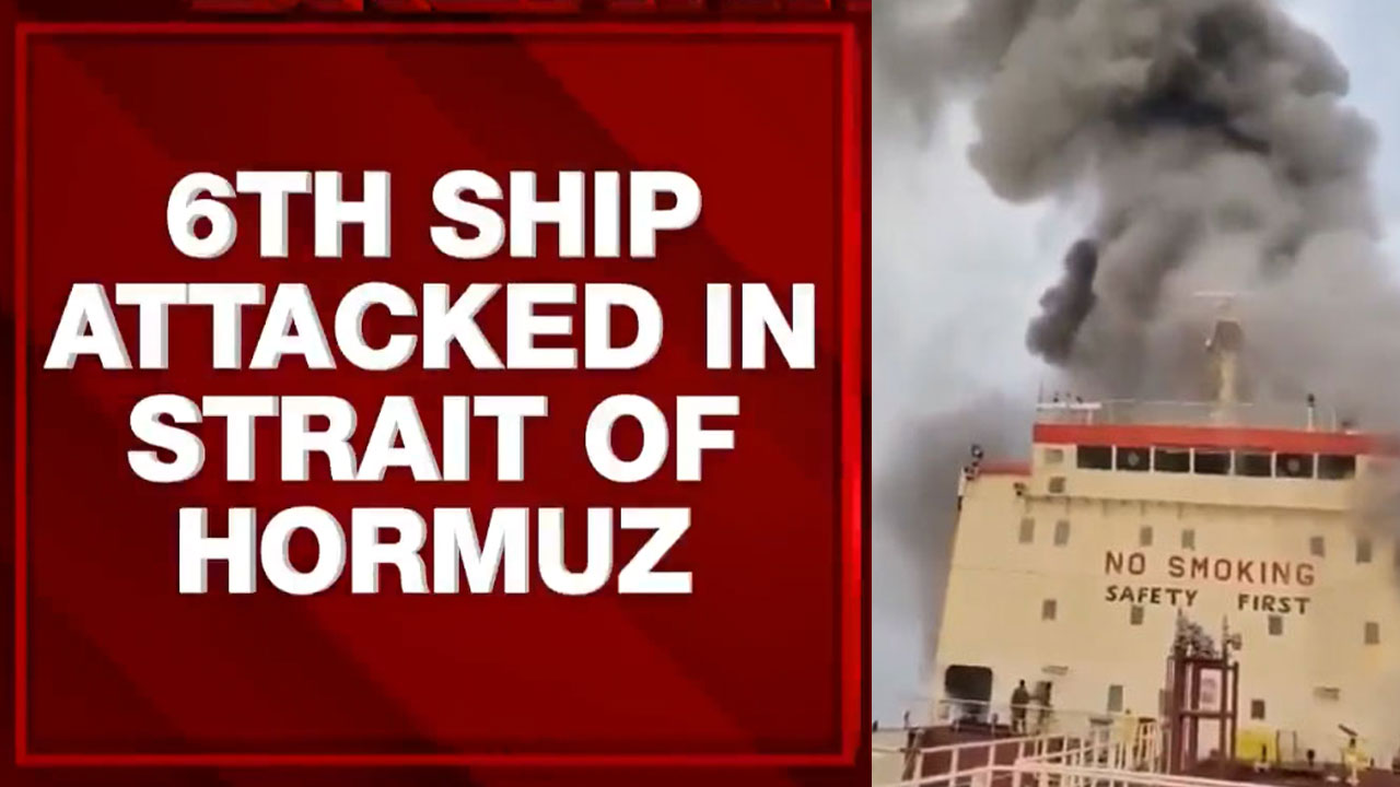 Iran Targets 6th Ship In Hormuz Strait, Video Shows Billowing Smoke