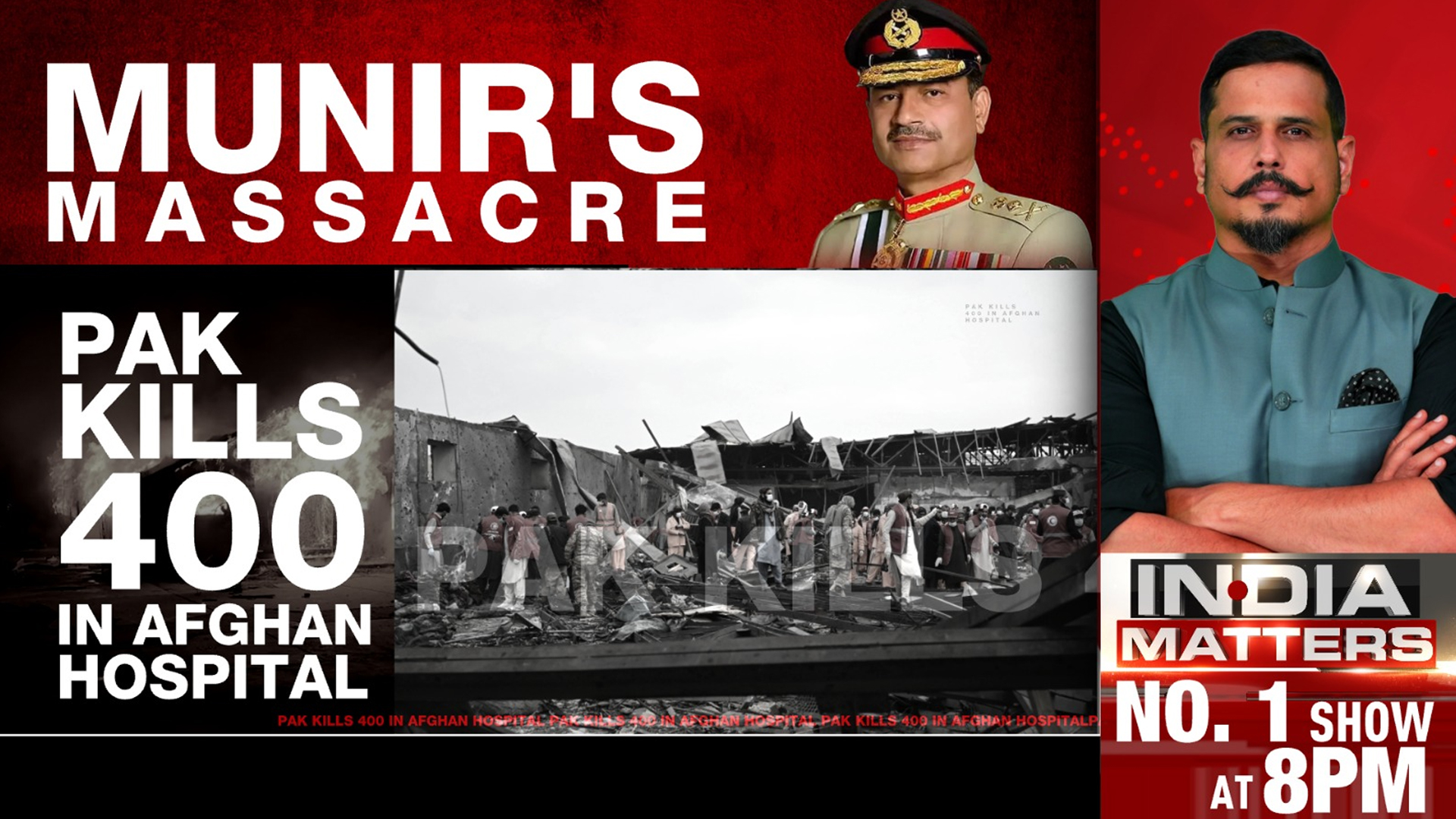 Asim Munir's Massacre: Pakistan Kills 400 IN Afghan Hospital