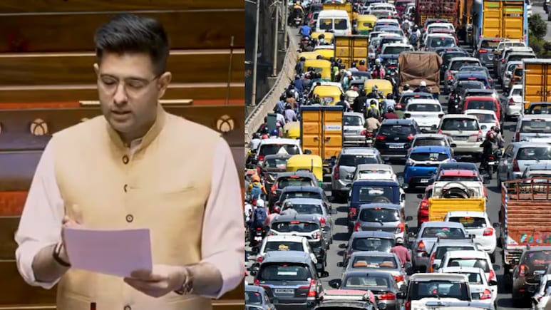 मेट्रो शहर बन गए बड़े पार्किंग लॉट... AAP सांसद राघव चड्ढा ने संसद में उठाई ट्रैफिक की समस्या, 'डीकंजेशन मिशन' की मांग