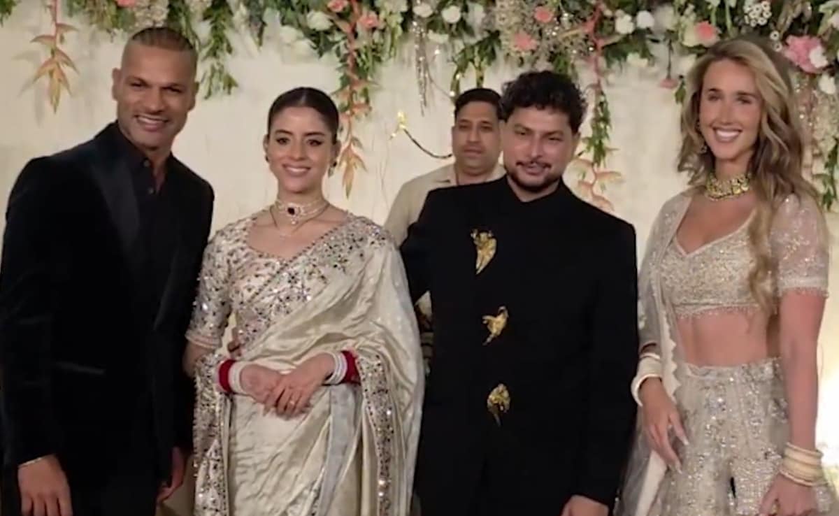 Shikhar Dhawan And Wife Sophie Attend Kuldeep Yadavs Wedding Reception