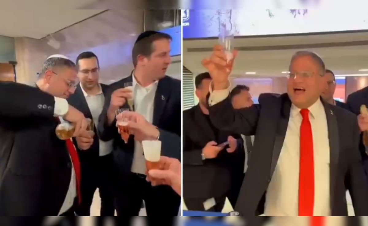 Video: Israel Minister Drinks, Celebrates Death Penalty Law For Palestinians