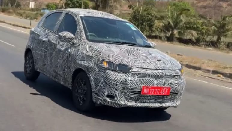 Tata Tiago EV Facelift Snapped Testing With New Front Design