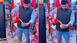 शादी के वेन्यू पर ही मेहमानों के लिए खुलवा दिया पेट्रोल पंप! जूस पिलाने का अनोखा तरीका देख हर कोई हैरान