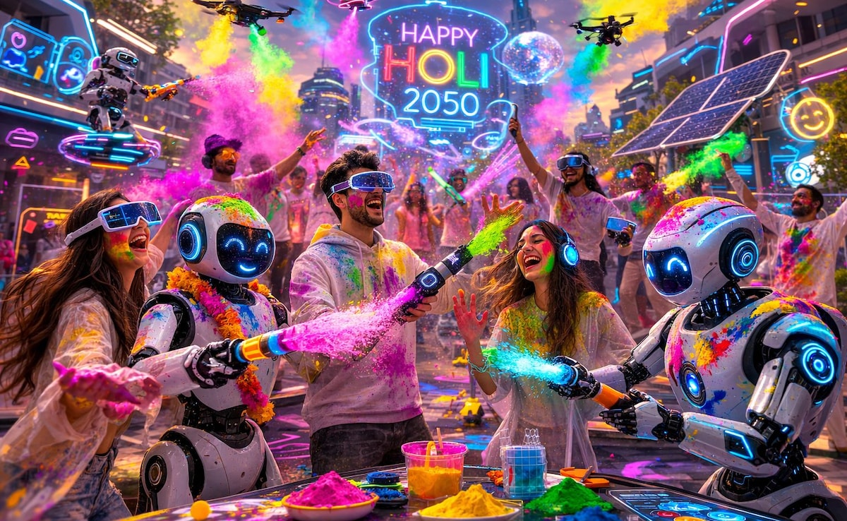होली पर 2050 में कैसे होंगे रंग? AI का जवाब देख रह जाएंगे दंग-वर्चुअल कलर, डिजिटल गुलाल, AR चश्मा...