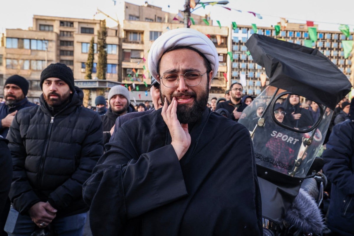 People mourn the death of Iran's supreme leader Ayatollah Ali Khamenei, who was killed in joint US and Israeli strikes, at a square in Tehran on March 1, 2026. People mourn the death of Iran's supreme leader Ayatollah Ali Khamenei, who was killed in joint US and Israeli strikes, at a square in Tehran on March 1, 2026.