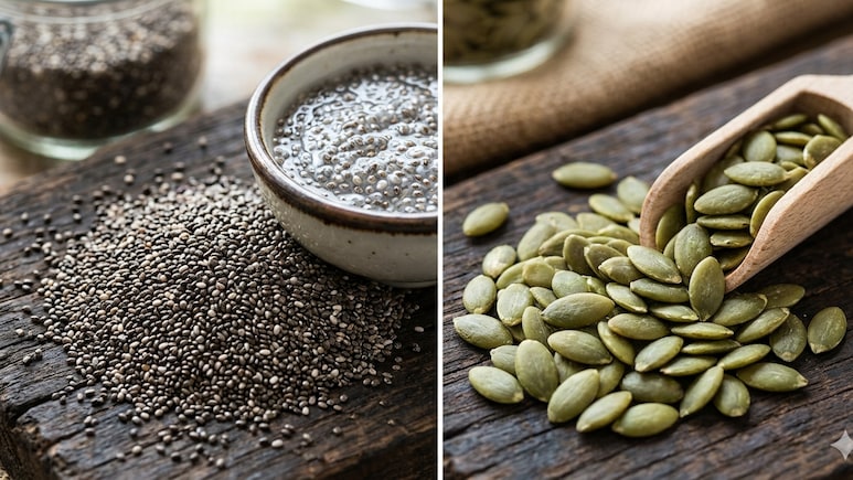 Chia vs Pumpkin Seeds: Which One Is A Better Source Of Protein And Fibre?