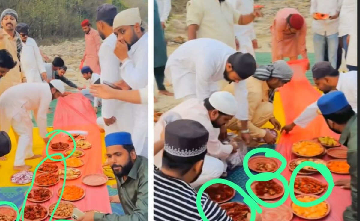 बनारस के बाद अब श्रावस्ती के मंदिर में उड़ाई इफ्तार की दावत, वायरल  VIDEO ने चार को पहुंचाया जेल