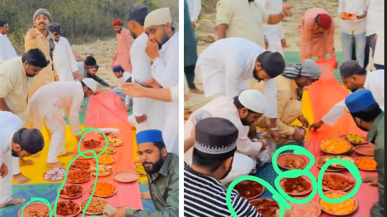 बनारस के बाद अब श्रावस्ती के मंदिर में उड़ाई इफ्तार की दावत, वायरल  VIDEO ने चार को पहुंचाया जेल