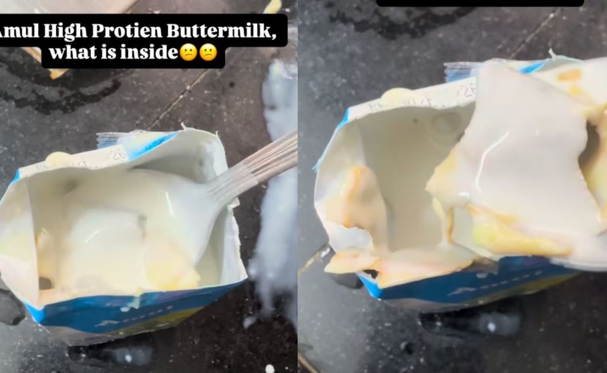 Viral Video: Man Flags 'Foreign Substance' In Amul High Protein Buttermilk, Company Responds