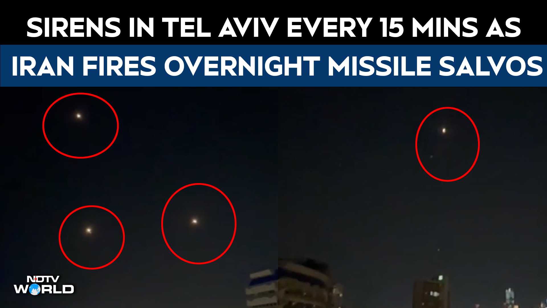 Iran Launches Missiles At Israel, Multiple Interceptions Seen Over Tel Aviv