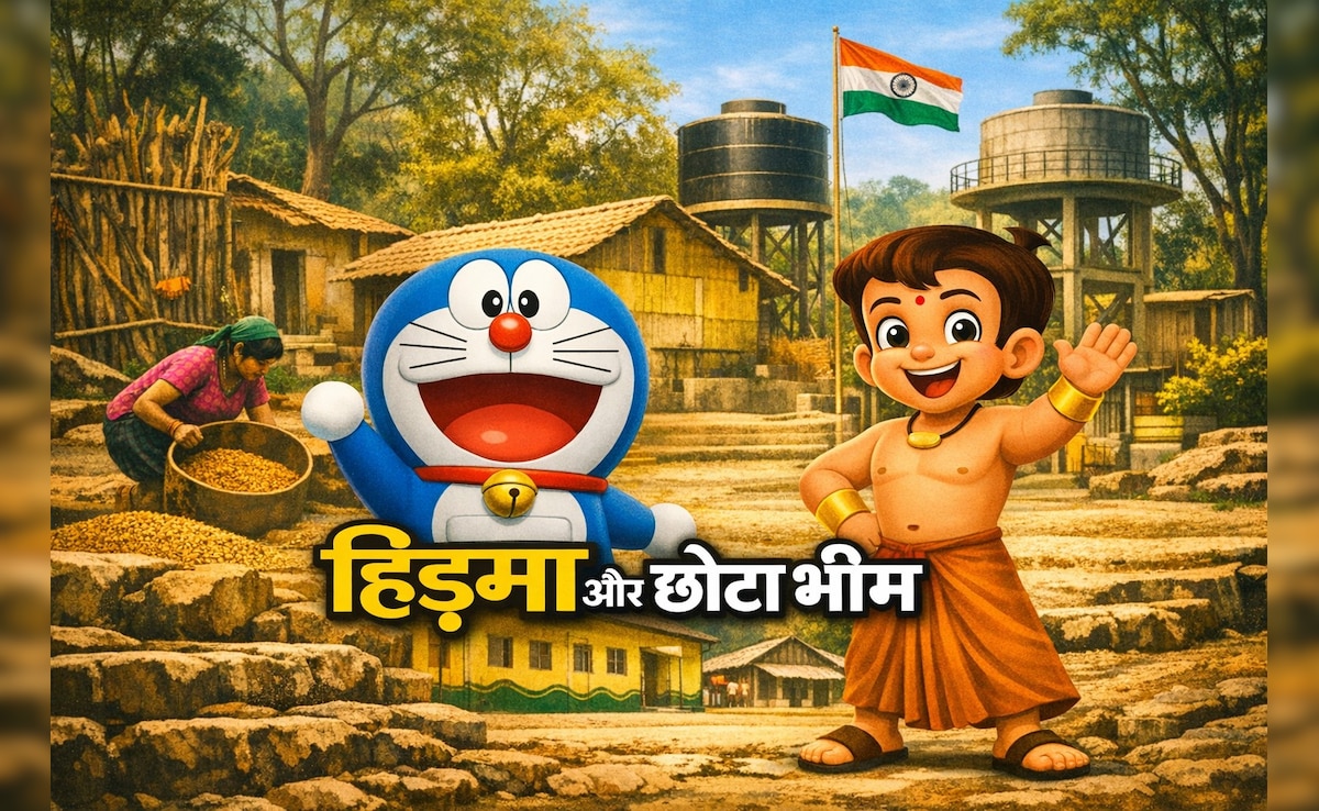 खूंखार कमांडर हिड़मा के गांव में बदलाव की कहानी: दीवारों पर दिखे डोरेमॉन और छोटा भीम