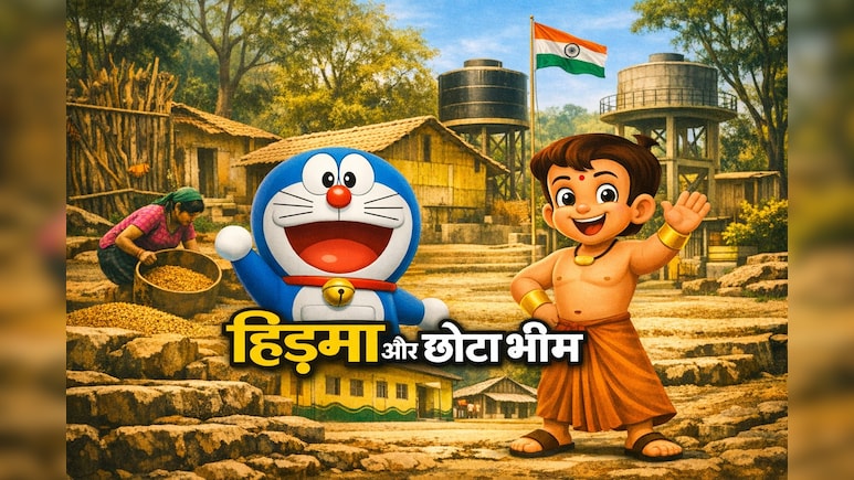 खूंखार कमांडर हिड़मा के गांव में बदलाव की कहानी: दीवारों पर दिखे डोरेमॉन और छोटा भीम