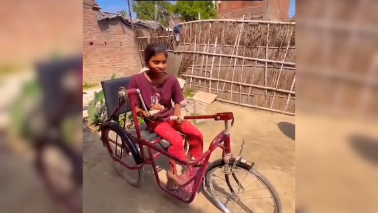 Specially-Abled Bihar Girl's School Struggle Sparks Outrage After Tricycle Breaks Down