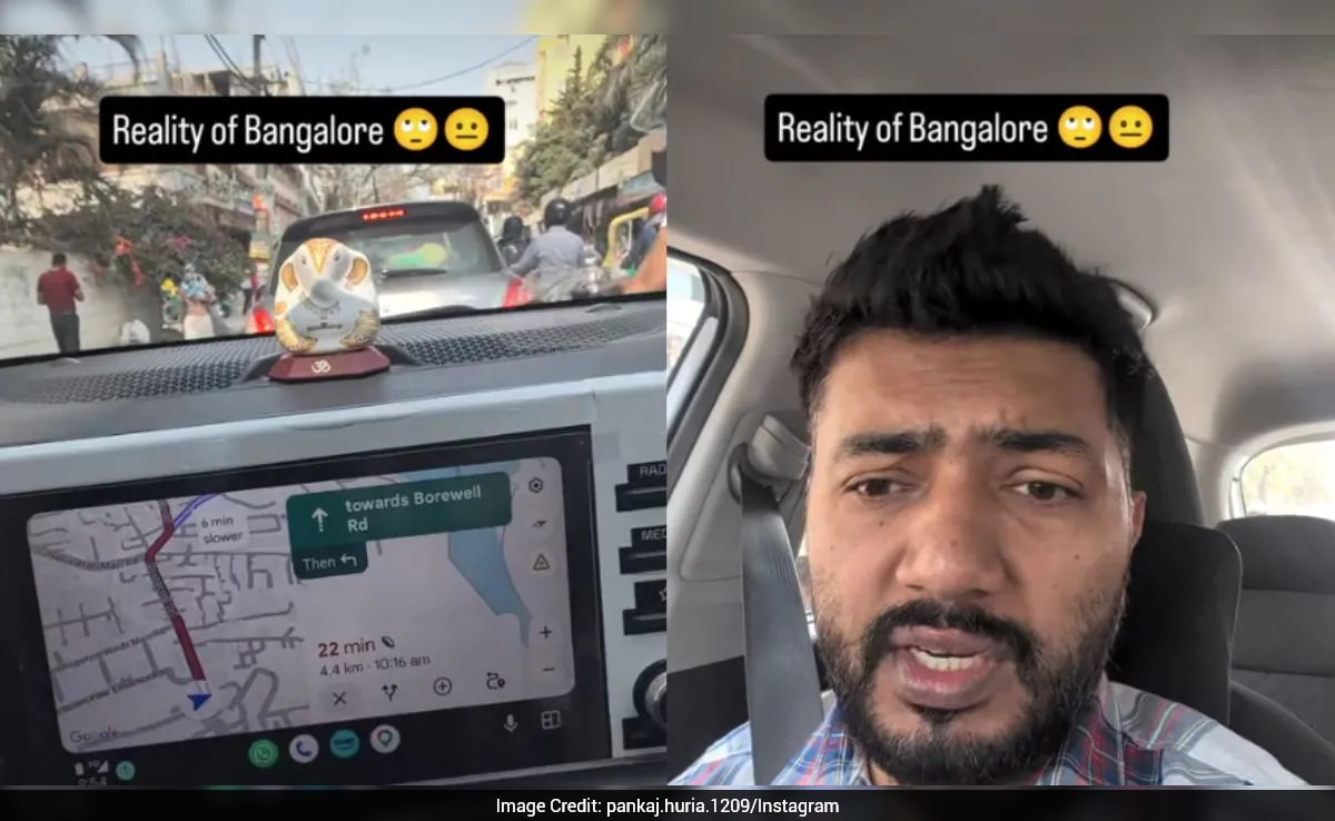"More Than An Hour For 6.5 km": Bengaluru Man Highlights City's Traffic Chaos