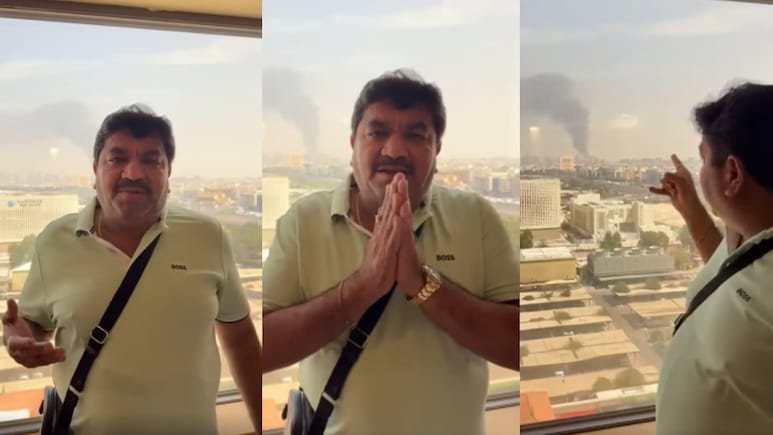 Iran Israel War VIDEO: 'पीछे बम गिर रहे हैं&hellip; हमें यहां से निकालो PM मोदीजी' दुबई से Indian संजय शुक्ला का आया वीडियो