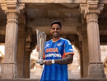 Suryakumar Yadav Clicked With T20 World Cup Trophy At Adalaj Stepwell Photoshoot