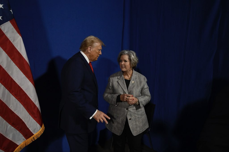 US President Donald Trump with his Chief of Staff, Susie Wiles