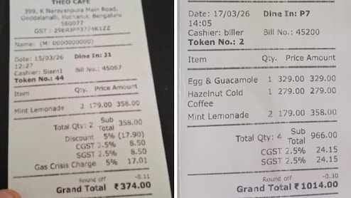 Bengaluru Cafe's Brief Viral Fame Turns Out Gas After U-Turn On Bill