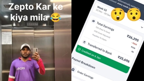 जेप्&zwj;टो में नौकरी करके क्&zwj;या पाया, जब डिलीवरी बॉय ने दिखाई सैलरी स्लिप, सोशल मीडिया पर लोगों ने कहा हमें चाहिए नौकरी