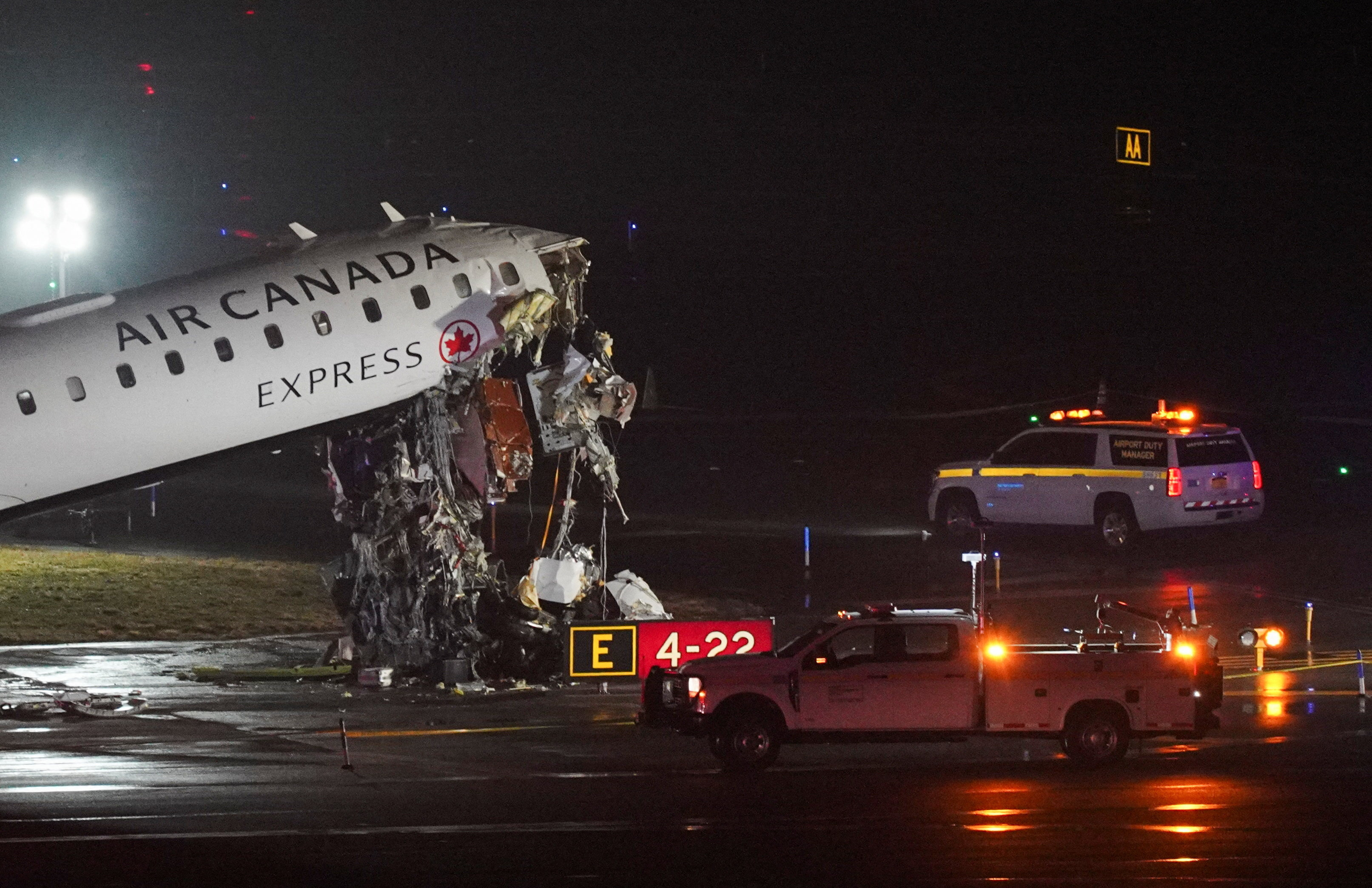 Air Canada Express Plane, Truck Collide On New York's LaGuardia Airport Runway, 4 Critical