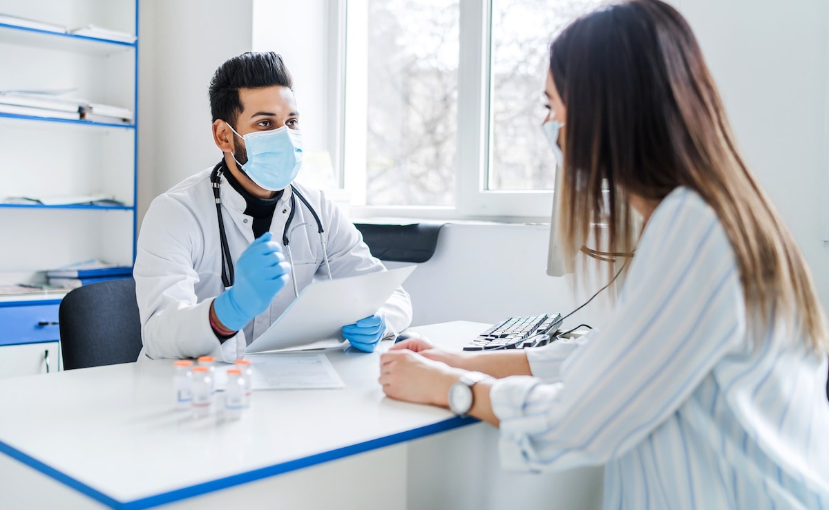 A women getting a medical check-up