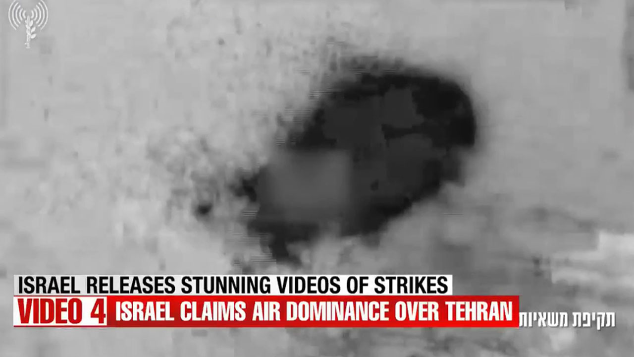 Israel Releases Dramatic Footage Of Strikes On IRGC Sites And Iranian Fighter Jets
