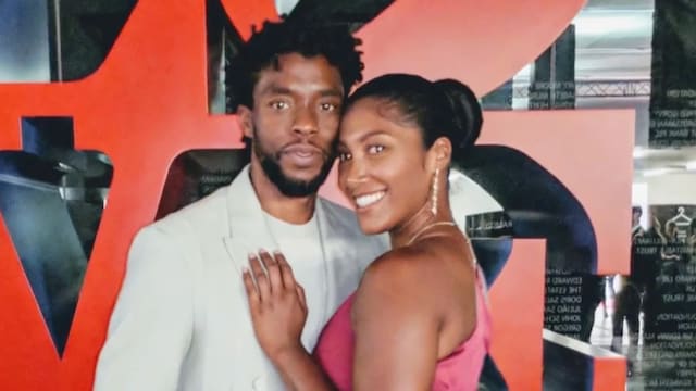 Chadwick Boseman with his wife, Simone Ledward Boseman