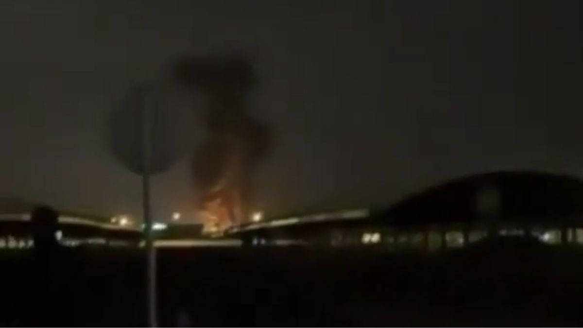 Video: Smoke, Fire As Iranian Drone Strikes Fuel Tank At Kuwait Airport