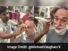 'All Ready': Former England Captain Michael Vaughan Enjoys Roadside Shave Ahead Of World Cup Final