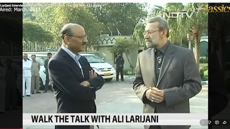 What Ali Larijani Said On NDTV Walk The Talk In 2013 On Iran's Nuclear Ambitions