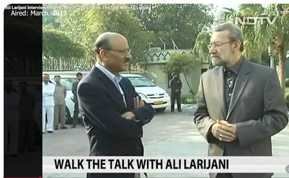 VIDEO: ईरान की परमाणु महत्वकांक्षा पर 2013 में भारत आए अली लारिजानी ने NDTV से क्या कहा था?