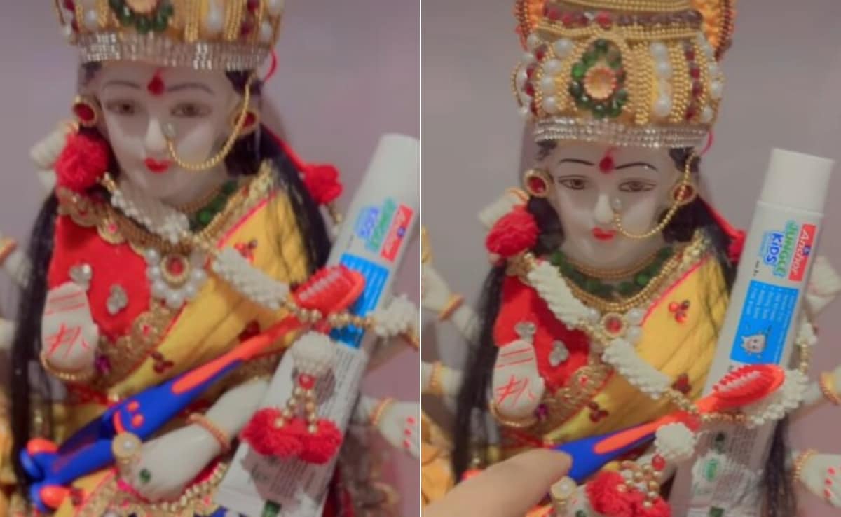 माता रानी को भी चाहिए नया ब्रश... छोटी बच्ची की मासूम भक्ति ने जीता दिल, देखें वायरल Video