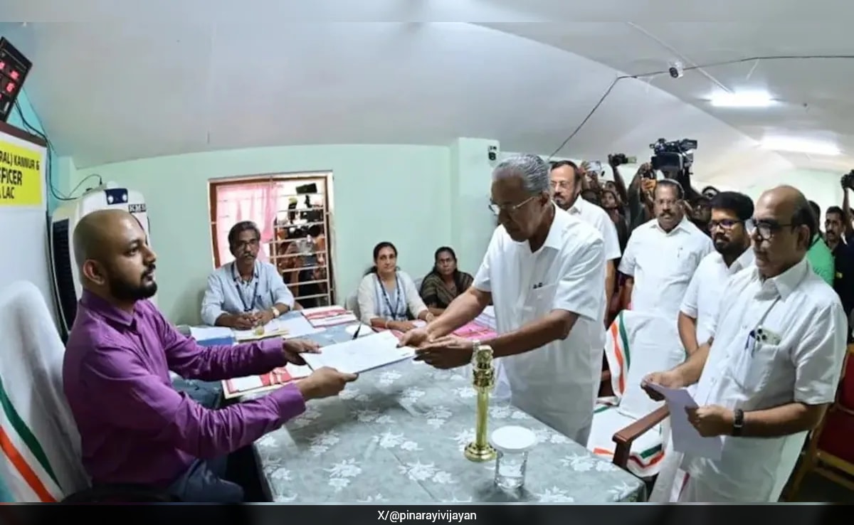 Pinarayi Vijayan Files Nomination From Dharmadom Seat For Kerala Polls