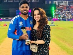"My Dear Pondatti": Samsons Heartfelt Post For Wife After T20 World Cup Win