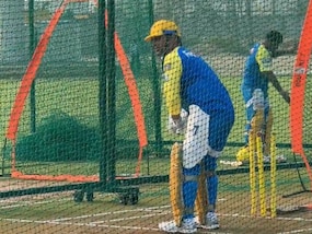 Sarfaraz Khan Watches On From Close As MS Dhoni Bats In CSK Nets Ahead Of IPL 2026. Video Viral