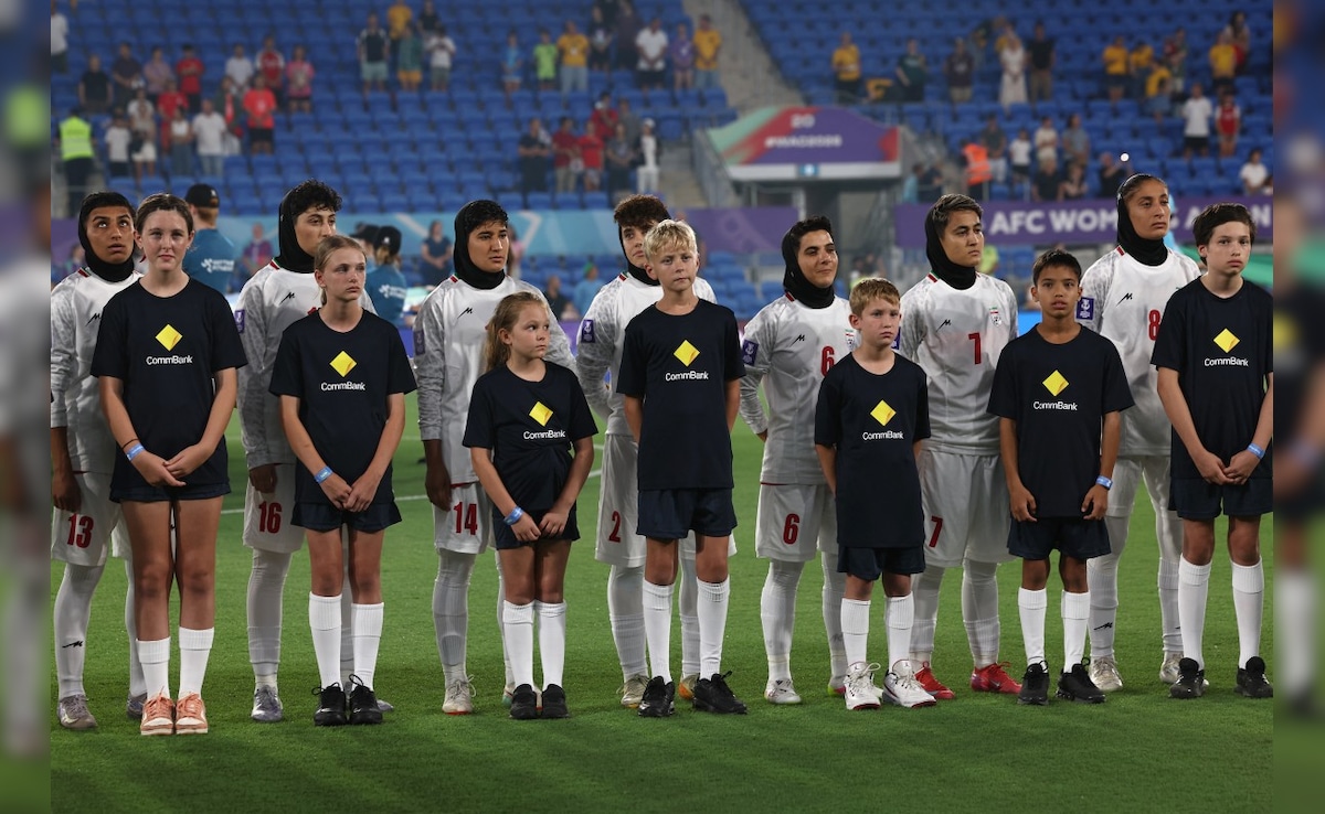 The Iranian womens football team refused to sing the national anthem before their March 2 match