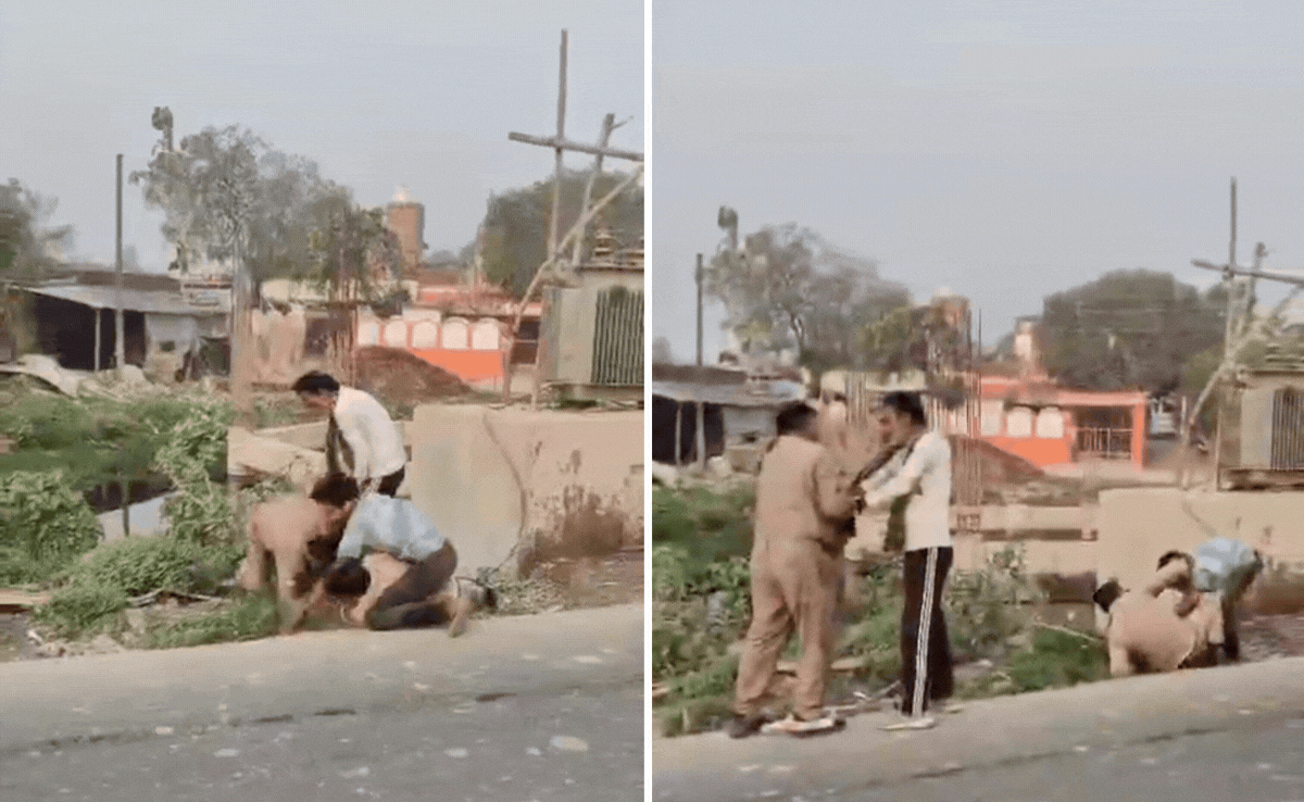 बलिया में पुलिसकर्मियों पर टूट पड़े युवक, जमीन पर पटककर बरसाए लात-घूसे, देखें वायरल VIDEO