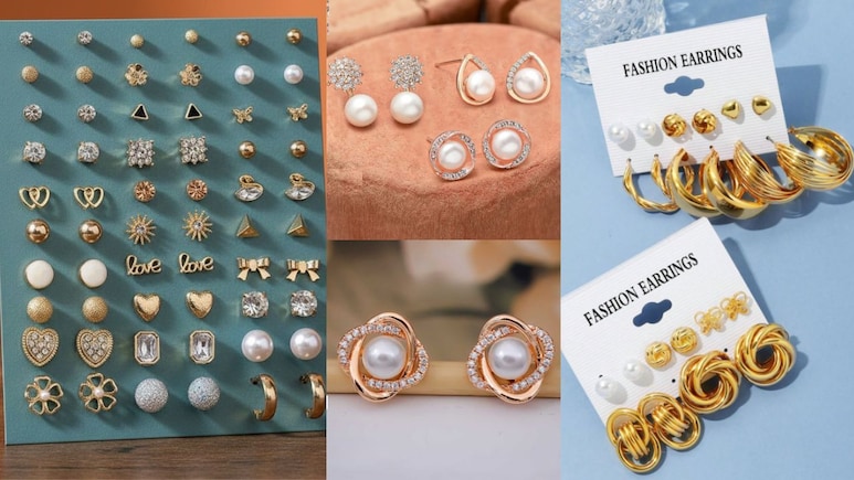 ₹500 से कम में मिल रहा है ट्रेंडी Stud Earrings का शानदार कलेक्शन, अभी देखें मिस करना पड़ सकता है भारी